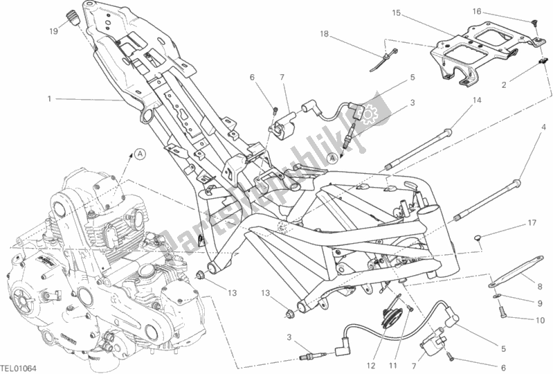 Todas las partes para Marco de Ducati Monster 797 USA 2020